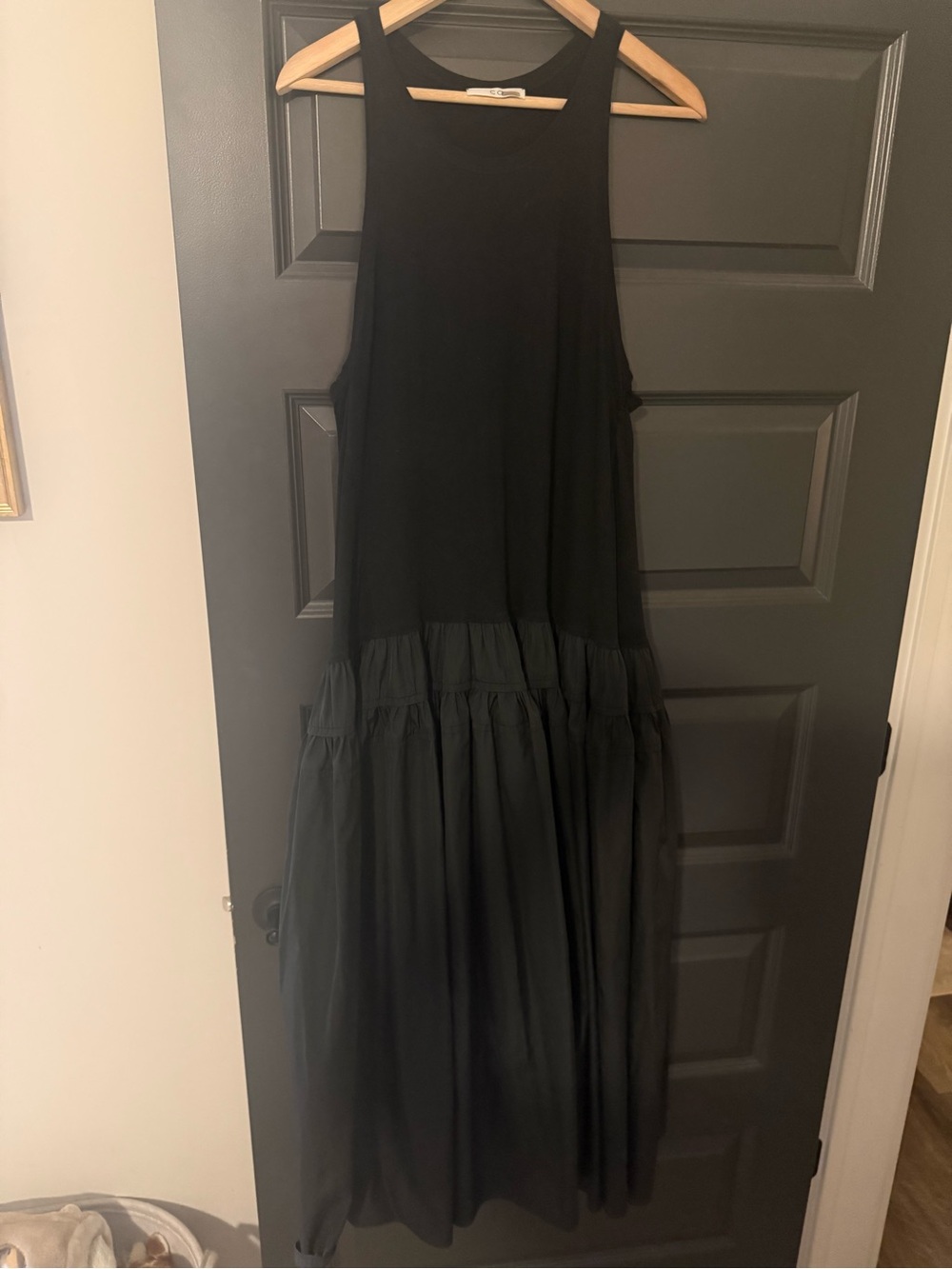 CO Black Sleeveless Tiered Maxi Dress